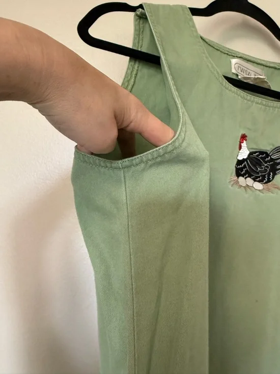 Novelty print Sage Green Sleeveless Embroidered Maxi Dress - Picture 6 of 12